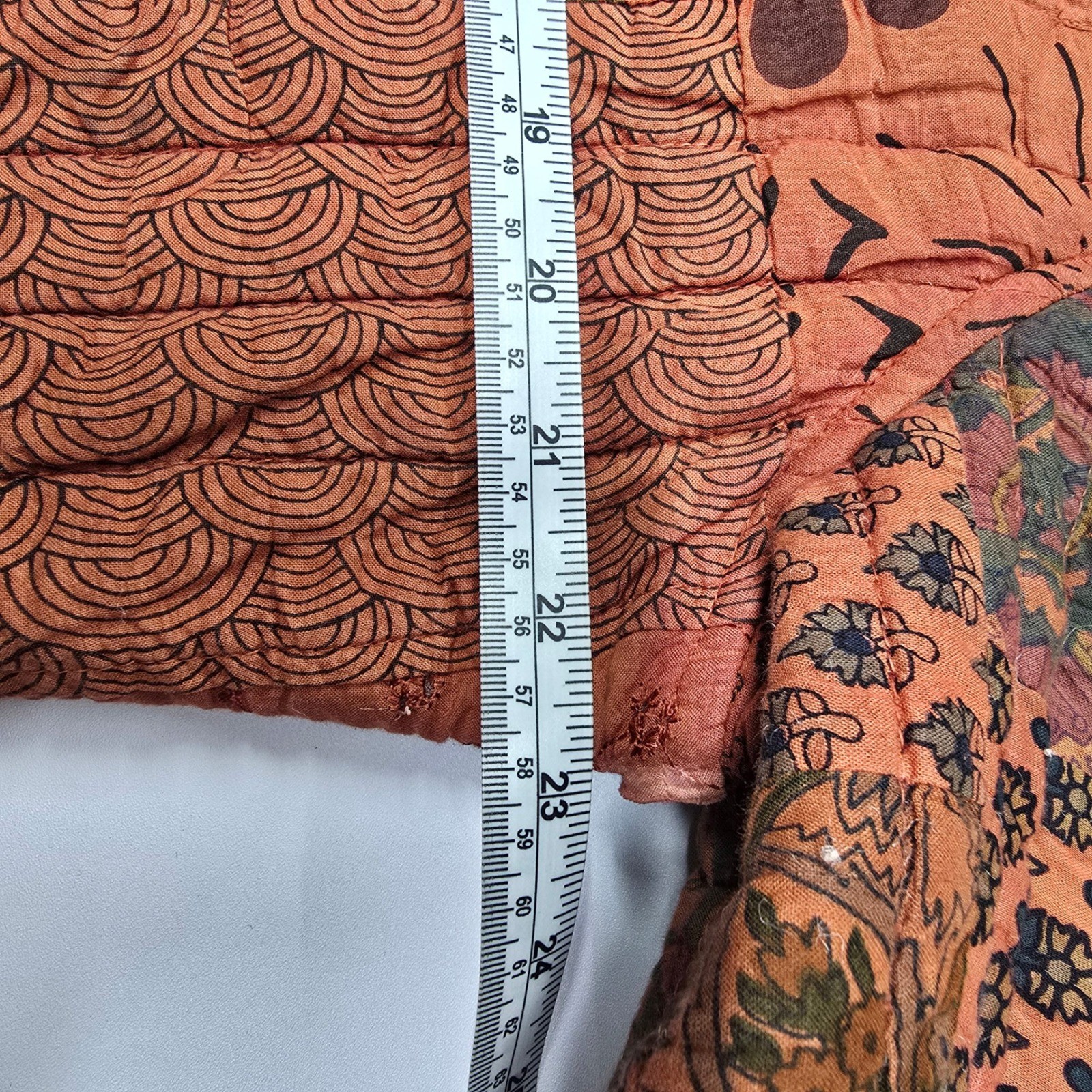 Chadwicks Quilted Patchwork Jacket Orange Brown F… - image 4