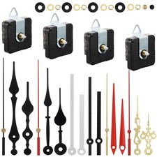 Outus 4 Pieces Quartz DIY Wall Clock 0.5 Inch/ 13 mm, Red, White, Black, Gold