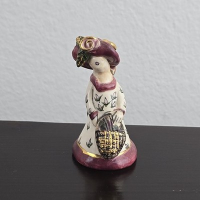 Blue Sky Clayworks Heather Goldminc Lady in Burgundy Hat Candle Snuffer 2.5''
