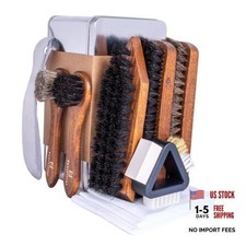 Ultimate Shoe Care Kit with Premium Shine Brushes Suede Tools Lifts