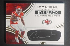 2016 Panini Immaculate Charcandrick West Eye Black Autograph Auto /85 DV396