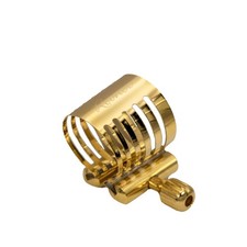Ligature & Plastic Cap for Soprano Saxophone - Platinum Gold Ligature for Har...
