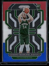 2021-22 Panini Prizm #293 Sandro Mamukelashvili Red White and Blue