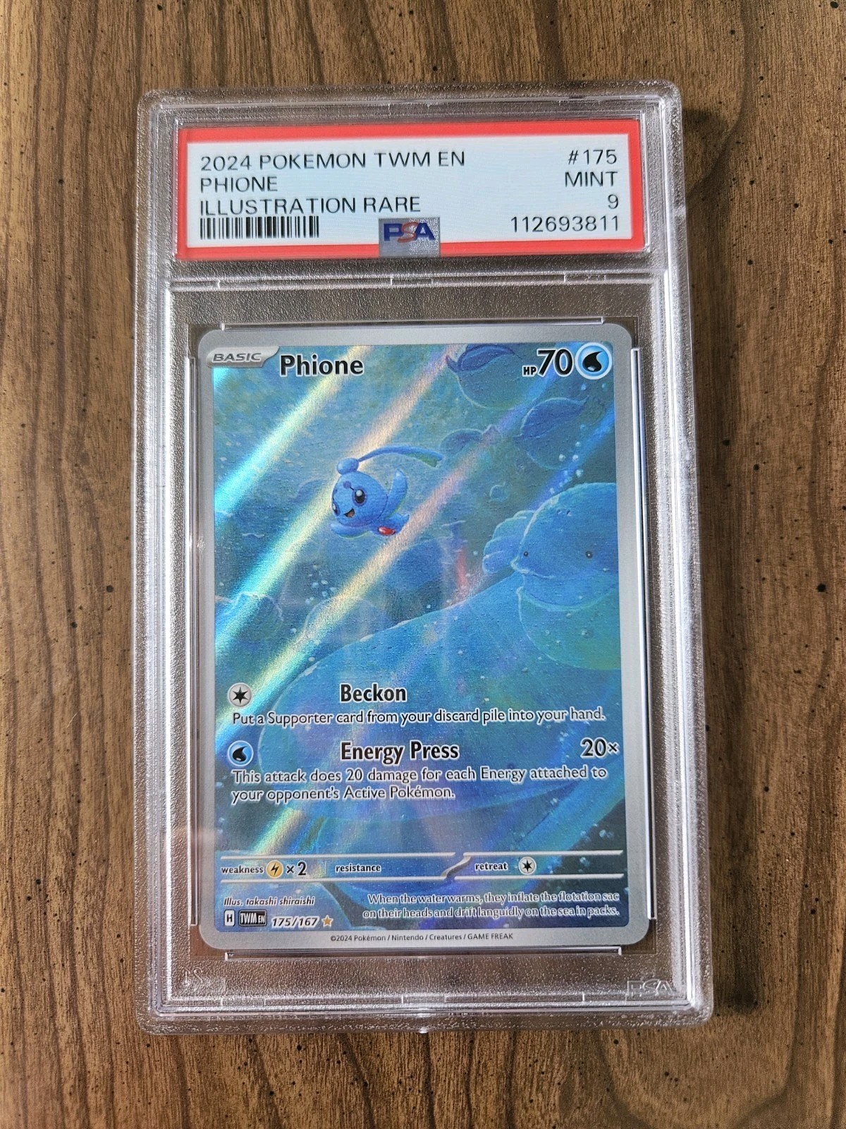 Phione 175/167 Sv06: Twilight Masquerade  Illustration Rare PSA 9