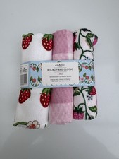Cath Kidston Microfibre Cloths Towels Pack Of 3pcs