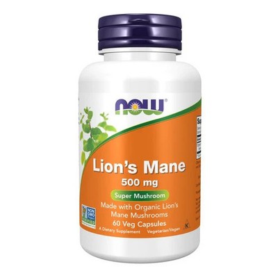 Lion's Mane 500 Mg 60 VegCaps By Now Foods