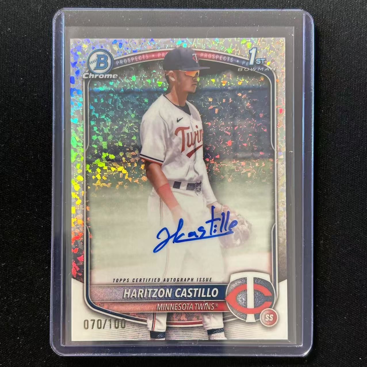 💎2025 BOWMAN CHROME 1ST MINI DIAMOND REFRACTOR AUTO /100 HARITZON CASTILLO