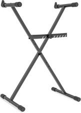 Heavy-Duty X-Style Keyboard Stand with 7 Adjustable Heights - 100 lb Capacity