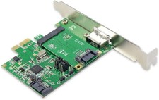 Open Box HyperDuo Enabled SATA III PCI-e 2.0 x1 Card with mSATA Slot SD-PEX40055
