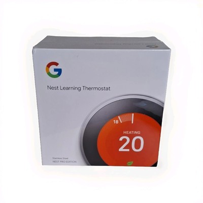 Google Nest 3. Gen Pro Smart Thermostat - Edelstahl