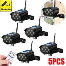 5pcs Solar Dummy Security Camera Fake Waterproof LED Light Surveillance Outdoor