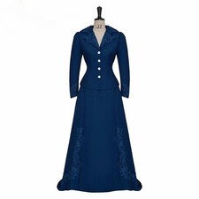 Victorian Gothic Dress Edwardian Civil War Steampunk Bustle Dress Medieval Retro