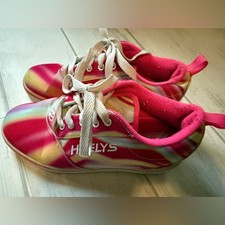 Heelys Shoes Pro 20 Prints Wheeled Heel Shoe Youth Girls Size 5 Pink Tie dye