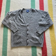 Vintage Pendleton Shetland Wool Cardigan Grandpa Sweater Size XL