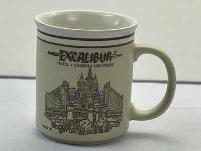 Vintage 1990 Excalibur Hotel Casino Las Vegas Coffee Mug Cup Knight Castle USA