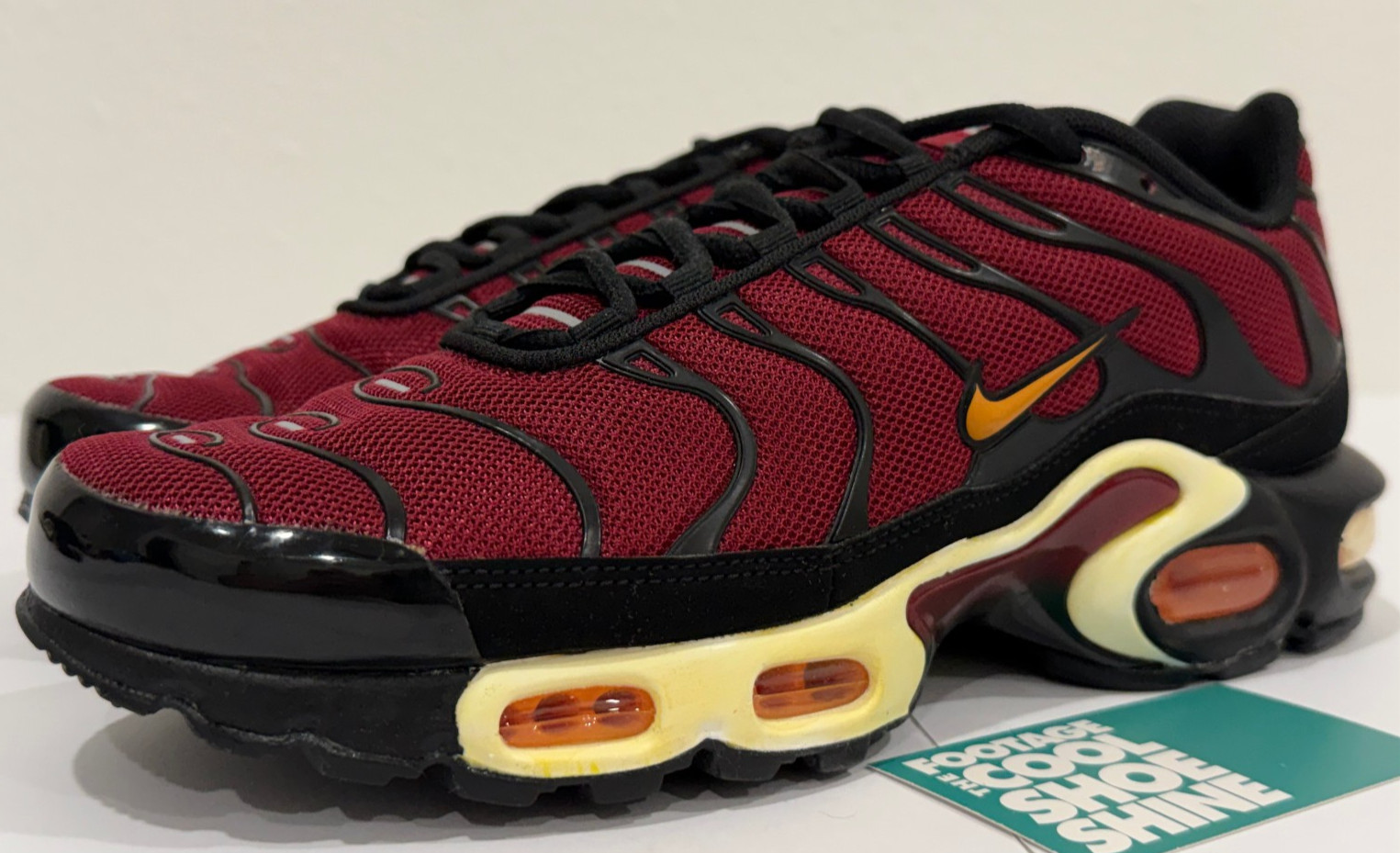NIKE AIR MAX PLUS TN TUNED TEAM RED BURGUNDY KUMQUAT ORANGE WHITE 852630-605 8.5 image 9