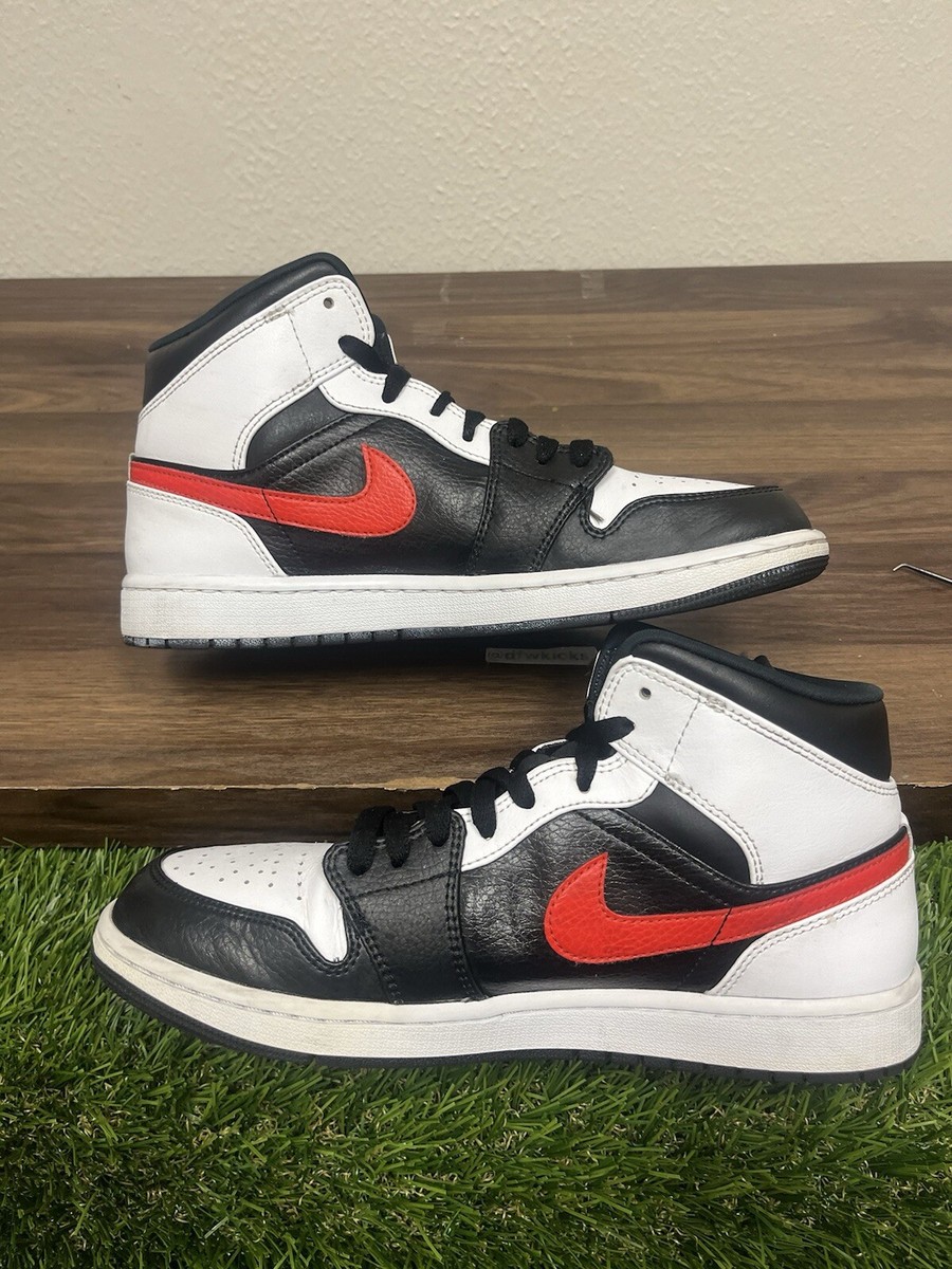 シューズ(男性用) NIKE AIR JORDAN 1 MID BLACK/CHILE 23cm Nike Air Jordan 1 Mid Basketball Shoes Men's SZ 7 Black