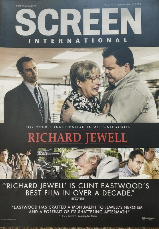 SCREEN INTERNATIONAL RICHARD JEWELL Cover Dec. 3, 2019 New