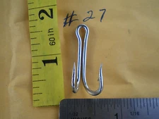 25 PCS. BIG GAME STAINLESS STEEL DOUBLE PRONG TUNA HOOKS 7897 SIZE #27