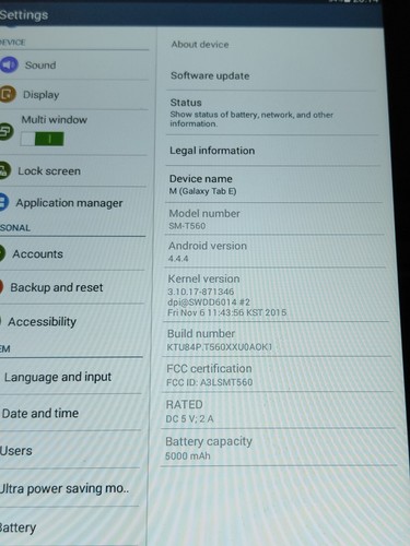 Samsung Galaxy Tab E 8GB SM-T560 9.6" Tablet - Black - In Good Condition - Picture 9 of 10