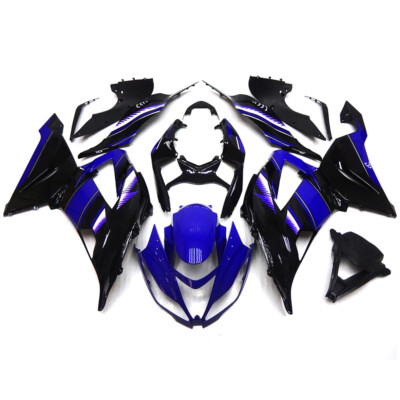 Injection Blue Black Fairing Kit for 2013-2018 Kawasaki Ninja ZX6R 636 Bodywork