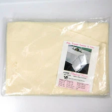 NEW Vintage Home Beautiful Creations CREAM 60" x 106" OVAL Tablecloth