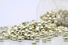 Miyuki Round Rocailles 8/0 Duracoat Galvanized Silver Seed Beads RR-4201