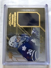 2015-16 UD Black Antoine Bibeau Rookie Coverage Relics Jersey Auto /40 RC Leafs