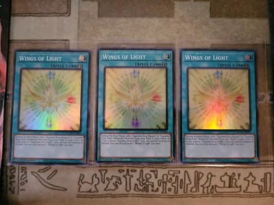 YUGIOH TCG 3X WINGS OF LIGHT AGOV-EN048 SUPER 1ST EDITION NM