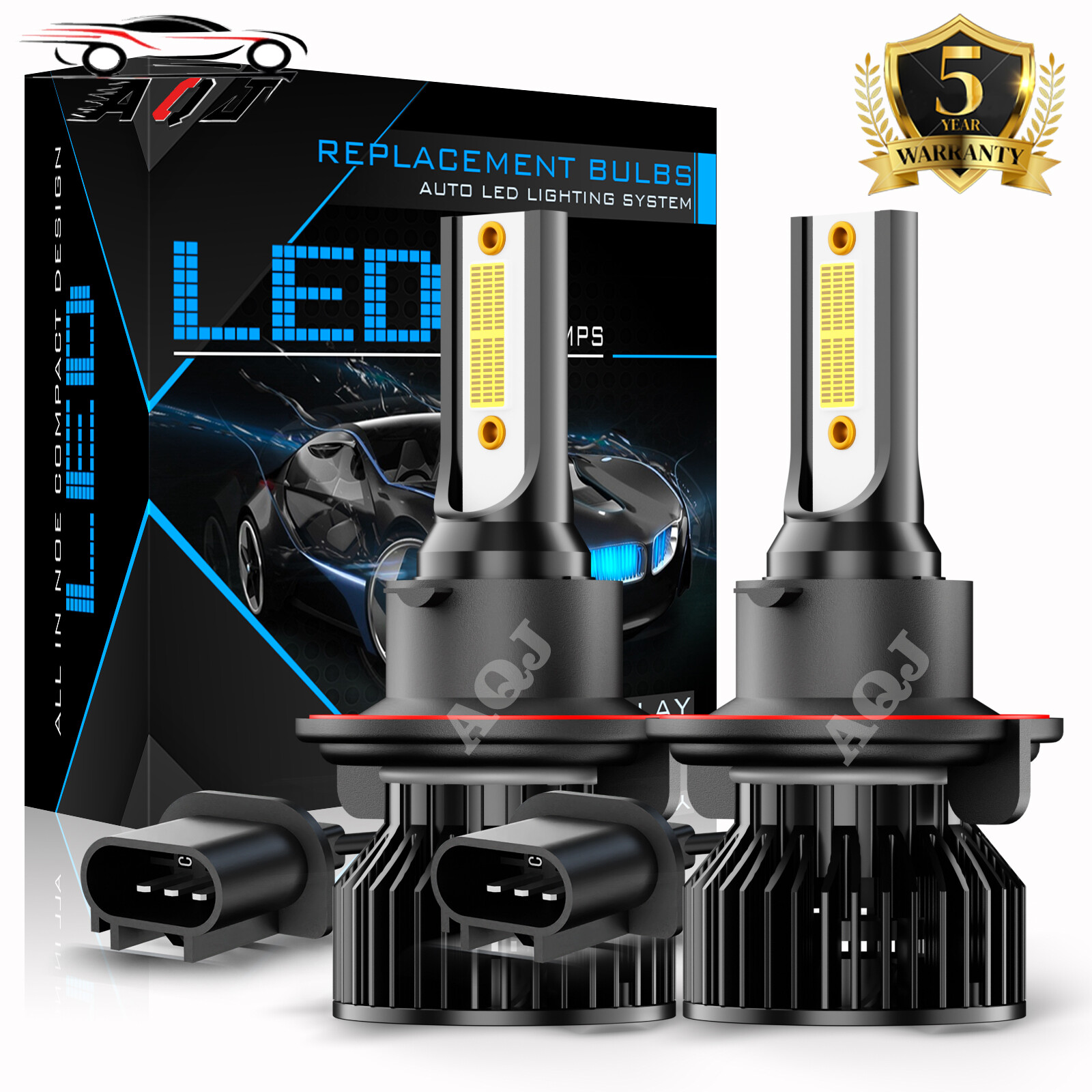 2007-2012 Dodge Caliber LED Headlight Bulbs 9008/H13 Hi-Low Beam