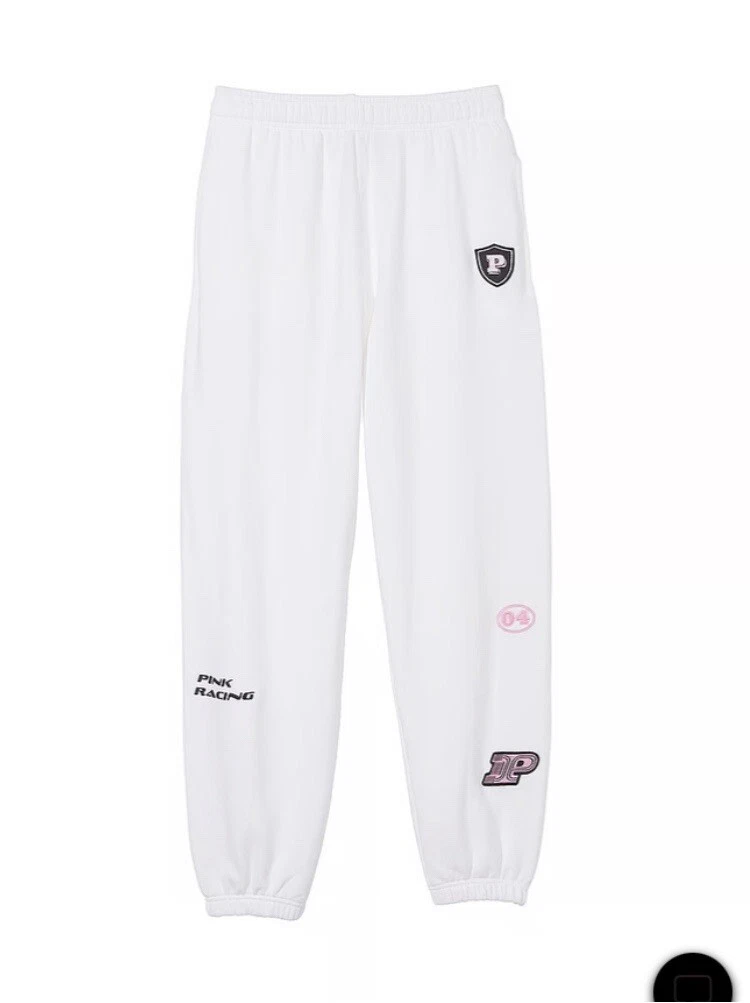 UNDERCOVER FELPA CON CAPPUCCIO VICTORIA'S SECRET ROSA RELAXED FULL ZIP L NUOVA CON ETICHETTE ? BIANCA RACING OVERSIZE