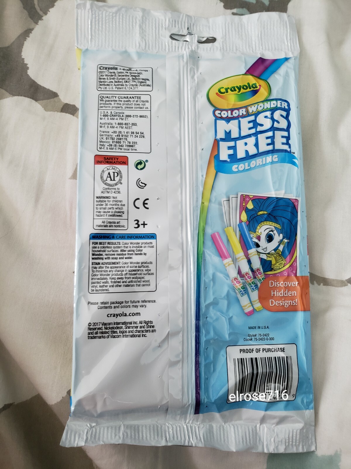 SHIMMER & SHINE CRAYOLA COLOR 'N STICKER + MINI COLOR WONDER(15PGS&3 MARKERS)NEW