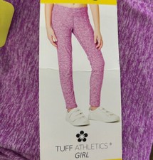 TUFF ATHLETICS GIRLS ACTIVE SUPPLEX UPF 40 LEGGINGS FUCHSIA S 7/8 NWT
