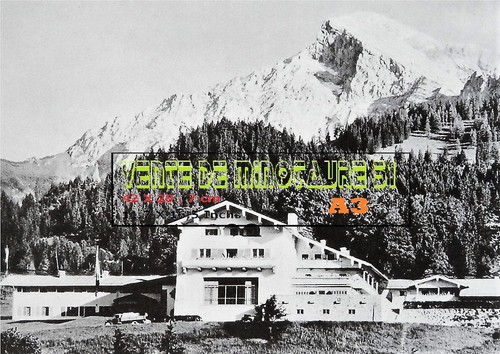 WW 2 - Le Berghof Vue d'avion Hôtel du "Turc" sur la gauche - affiche plastifiée - Foto 4 di 24