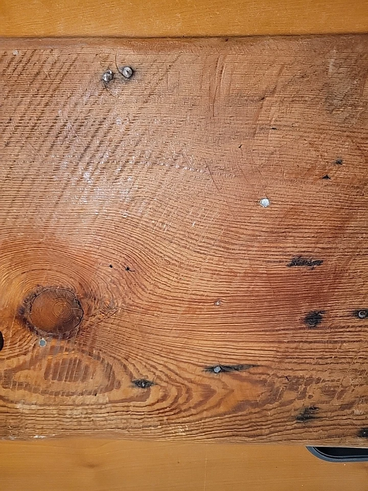 Primitive Reclaimed Rustic Wood Farmhouse Decorative Serving Tray w/Iron Handles - Image 3 of 4