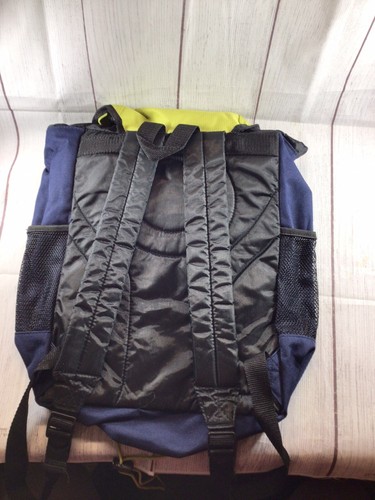Eastsport Dark Blue Lime Green Backpack Satchel Style - Picture 11 of 15