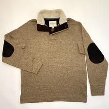 Original Weatherproof Vintage Sweater Corduroy Inserts Elbows Collared Size M