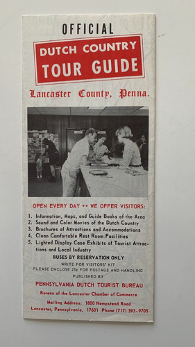 Vintage 1972 Lancaster Pennsylvania Travel Map Brochure Dutch Country Tour Guide - 第 4/5 張圖片