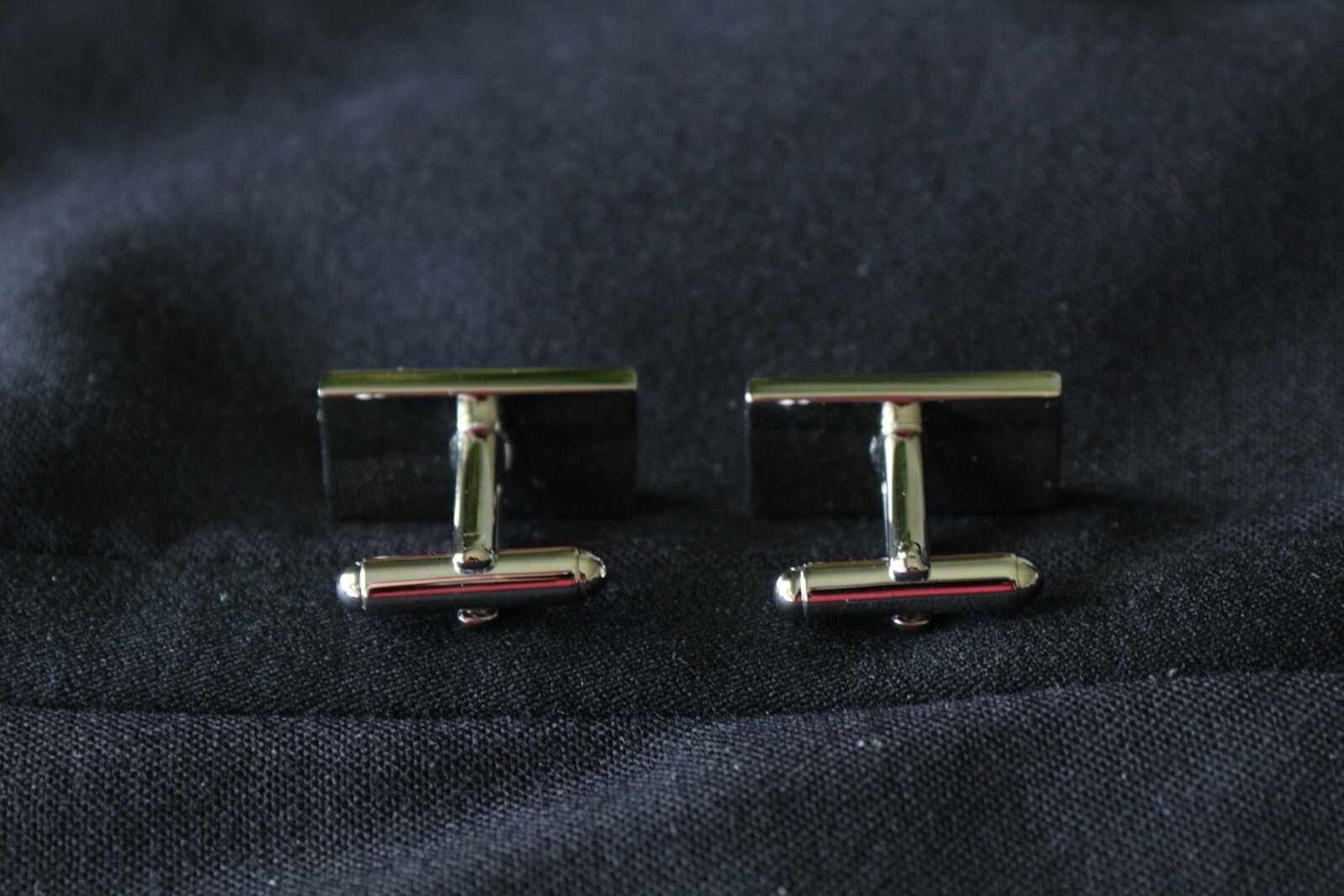 Paul Smith Cufflinks Odd Pair Pink Blue Stripes Chrome Swivel Back French Cuff