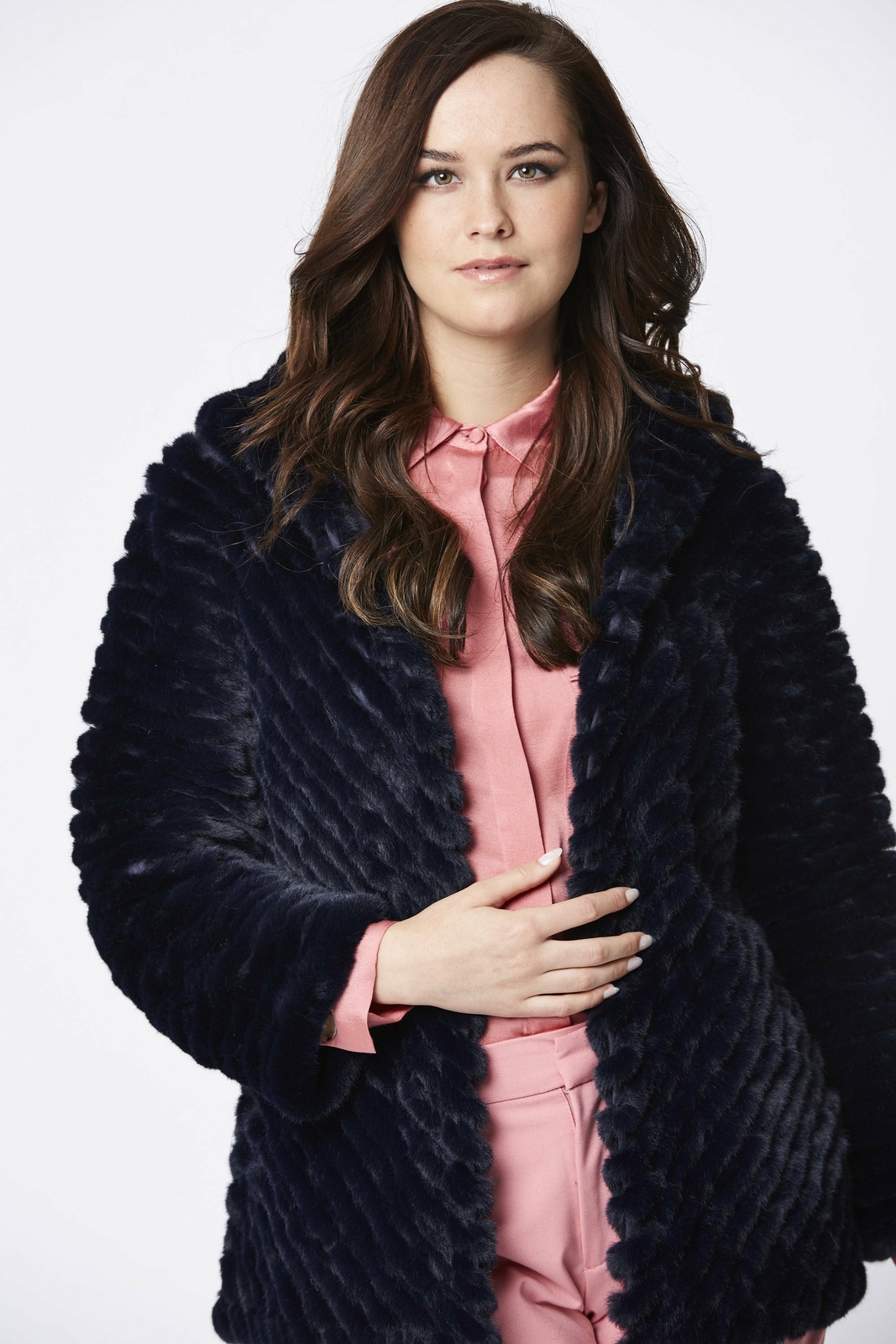 Womens Luxury Jayley Faux Fur Black Coat - Available in Sizes 6-16