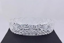 WATERFORD IRELAND CUT CRYSTAL 10-3/4" OVAL MASTER CUTTER CENTERPIECE BOWL – MINT