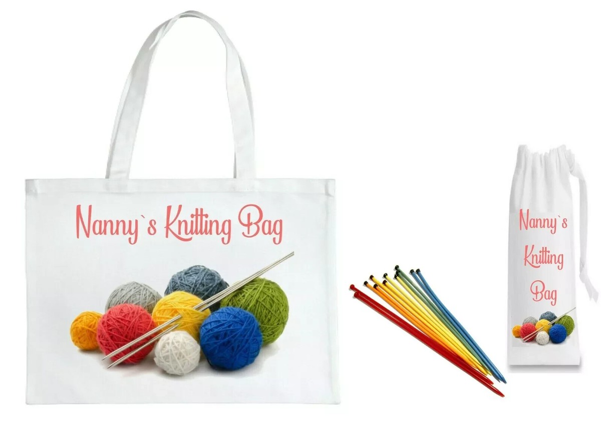 Personalised Knitting Tote Bag Needle Bag Set – The Perfect Gift