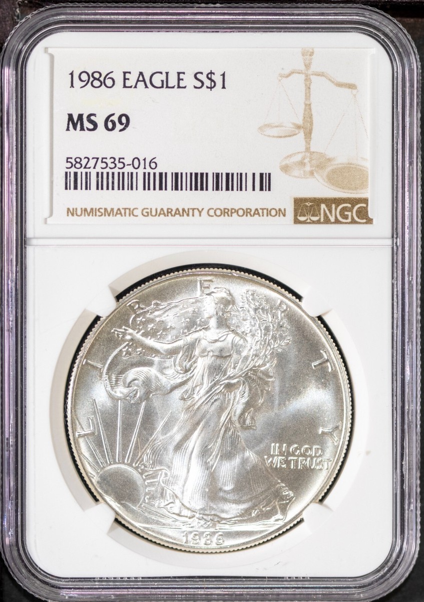 h*o様 1986 Silver Eagle MS 69 1986 (S) Silver American Eagle – MS69 San Francisco Mint