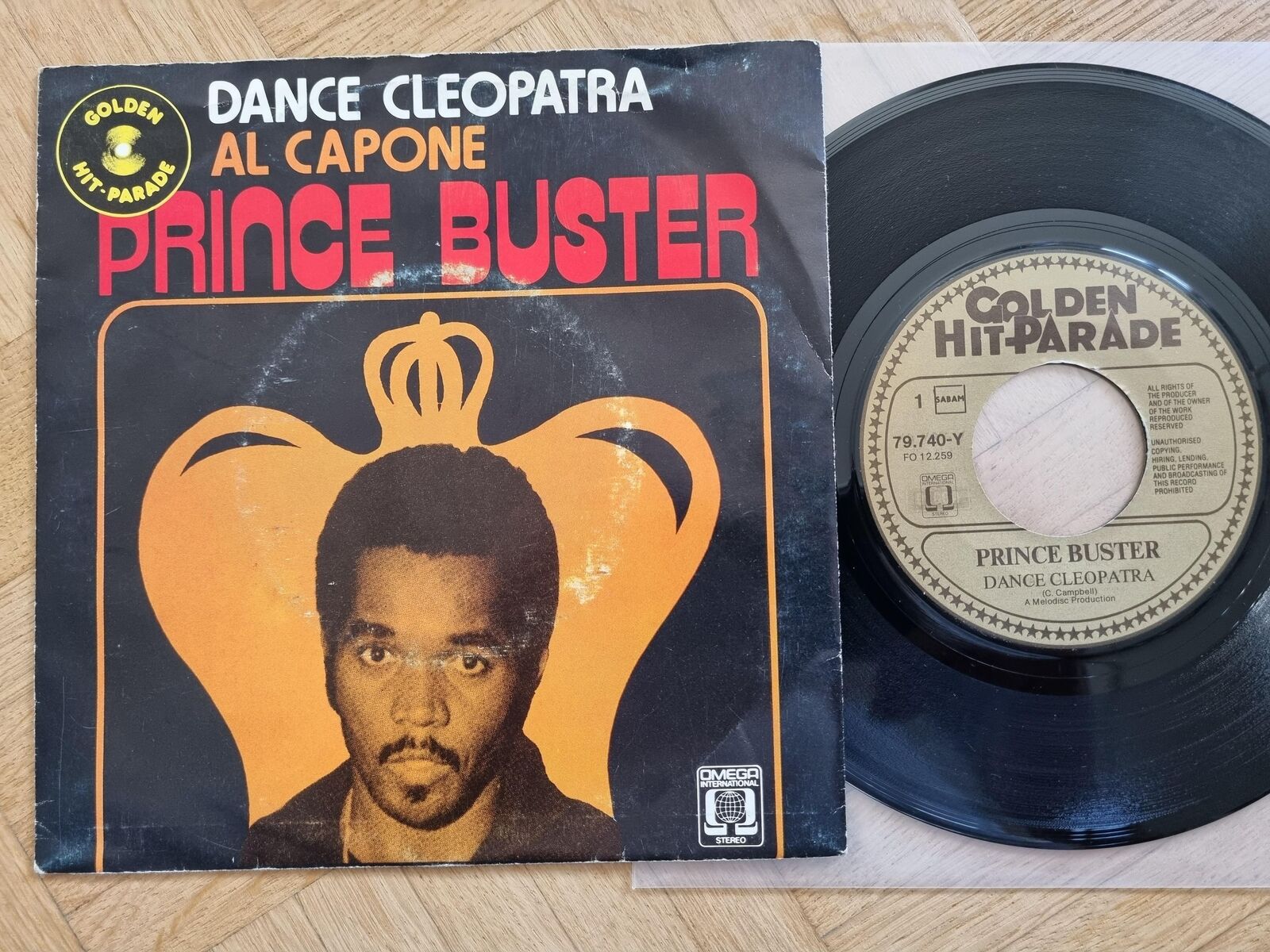 7" Single Prince Buster - Dance Cleopatra/ Al Capone Vinyl Belgium