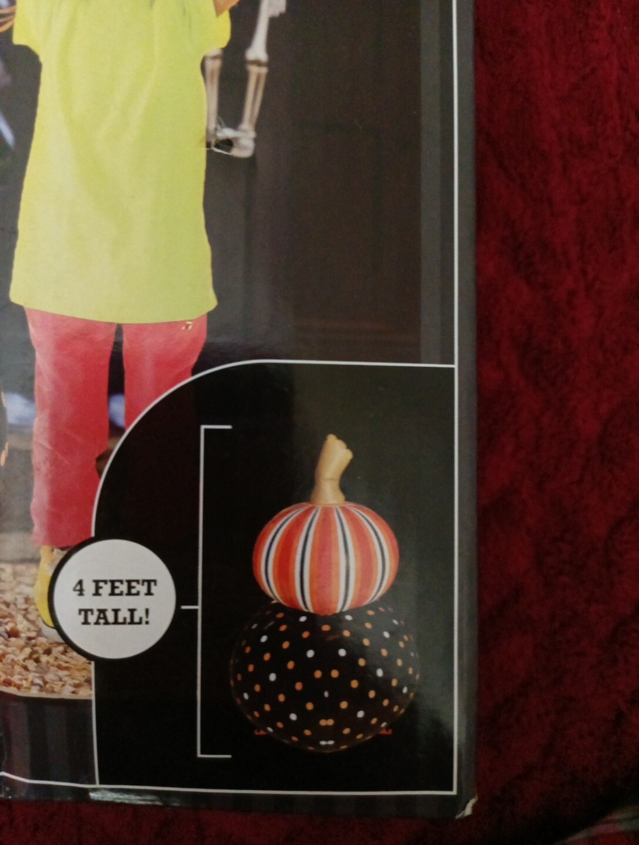 HALLOWEEN 4 Ft TALL INFLATABLE STACKED PUMPKINS NIB Super