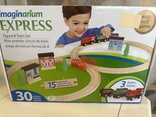 Imaginarium Express Train Set - 30-Piece figure 8 Wood Train Tracks