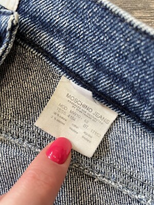 90's Vintage Moschino Metal Peace Baggy Mom Jeans Size 28 | eBay