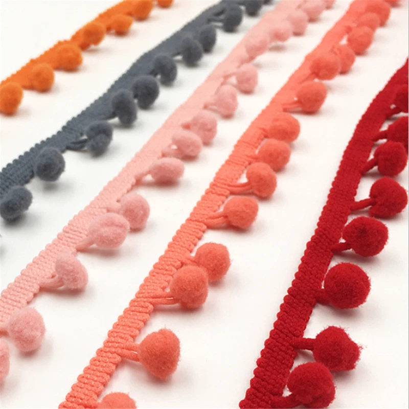 20 Yard Mini Pom Pom lace Cotton ball lace Trims clothing Decoration 10mm - Image 3 of 4