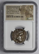 SELEUCID KINGDOM AR Tetradrachm Seleucus I 312-281 BC NGC CH VF 5/4 Overstruck