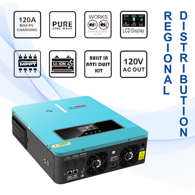 1-Phase 3600W Hybrid Inverter 120V Pure Sine Wave 3500W Solar MPPT 